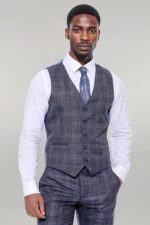 Patterned-Vested-Slim-Fit-Navy-Blue-Mens-Suit-Wessi-9