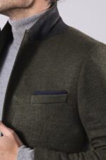 Peak-Lapel-Dark-Green-Wool-Jacket-Wessi-1