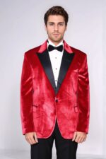 Peak-Lapel-Velvet-Red-Men-Wedding-Tuxedo-Blazer-Wessi-1
