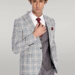 Plaid Grey Men's Suit - Wessi