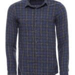 Plaid Navy Blue Men Lumberjack Shirt - Wessi