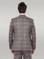 Plaid-Slim-Fit-Brown-Men-Blazer-Wessi-4