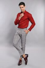 Plaid-Slim-Fit-Dark-Grey-Men-Trousers-Wessi-1