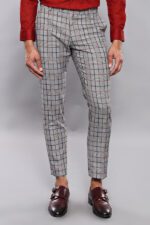 Plaid-Slim-Fit-Dark-Grey-Men-Trousers-Wessi-4
