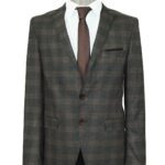 Plaid Smoked Jacket with Handkerchief - Wessi
