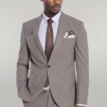 Plain 2 Piece Slim Fit Dark Grey Men Suit - Wessi