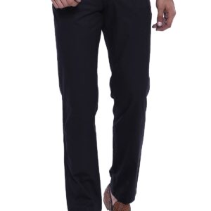 Plain Covered Pockets Suede Black Men Pants - Wessi
