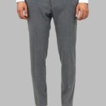 Plain Grey Men Dress Pants - Wessi