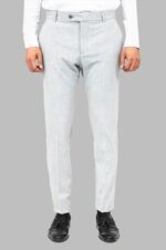 Plain Light Grey Men Dress Pants