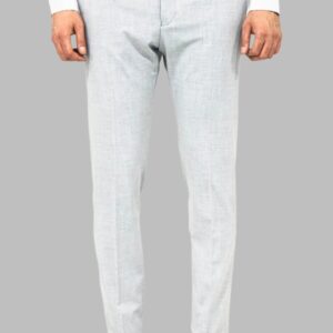 Plain Light Grey Men Dress Pants - Wessi