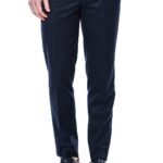 Plain Navy Blue Men Trousers - Wessi