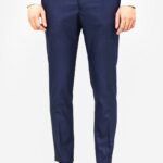 Plain Navy Blue Men Trousers - Wessi
