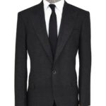 Plain Slim Fit Sport Anthracite Men Blazer - Wessi