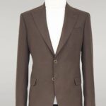 Plain Slim Fit Sport Brown Men Blazer - Wessi