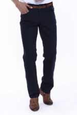 Plain-Suede-Flap-Pockets-Cotton-Navy-Blue-Men-Pants-Wessi-5
