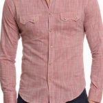 Pocket Flap Linen Burgundy Shirt-Wessi