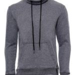 Point Collar T-Shirt Detailed Dark Grey Men's Sweatshirt - Wessi