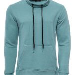 Point Collar T-Shirt Detailed Green Men's Sweatshirt - Wessi