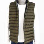 Reversible Puffer Green Men Down Vest - Wessi