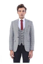 Set of Plaid Blazer and Vest