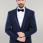 Shawl Lapel Blue Wedding Suit | Wessi