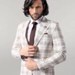 Single Button Wide Pointed Collar Light Brown Blazer - Wessi