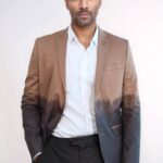 Slim Fit Cotton Brown Blazer - Wessi