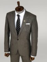 Slim-Fit-Houndstooth-Patterned-2-Piece-Brown-Men-Suit-Wessi-2