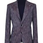 Slim Fit Patterned Sport Purple Men Blazer - Wessi