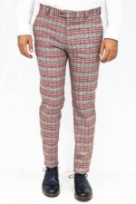 Slim-Fit-Plaid-Grey-Men-Pants-Wessi-2