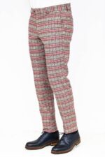 Slim-Fit-Plaid-Grey-Men-Pants-Wessi-3