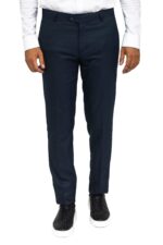 Slim Fit Textured Oil Green Men Trousers