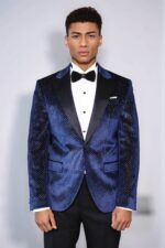 Sparkling-Dotted-Peak-Lapel-Mens-Navy-Blue-Tuxedo-Jacket-Wessi-1