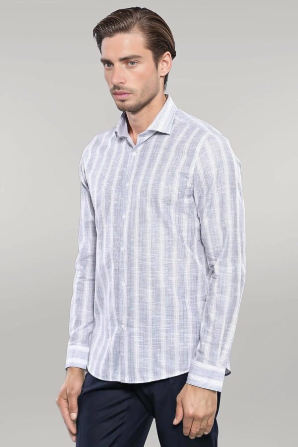 Striped Blue Men's Shirt | Wessi