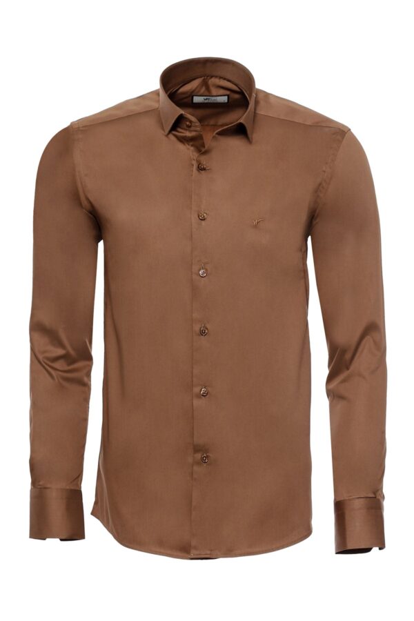 Tan Satin Shirt - Wessi