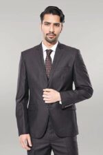 Vested Brown Patterned Men's Suit