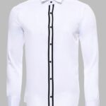 White Stand Collar Formal Shirt - Wessi