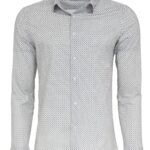 White Tiny Check Patterned Slim Fit Shirt - Wessi