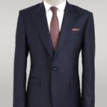 Wool Navy Blue Men Suit - Wessi