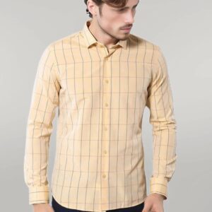 Yellow Plaid Men's Shirt | Wessi