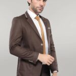 2 Button Bag Pocket Brown Jacket-Wessi
