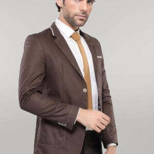 2 Button Bag Pocket Brown Jacket-Wessi