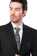 2-Button-Bag-Pocket-Crested-Black-Jacket-Wessi-1