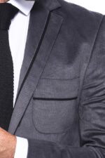 2-Button-Bag-Pocket-Velvet-Grey-Jacket-Wessi-1