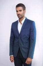 2-Button-Mono-Lapel-Plain-Cotton-Navy-Blue-Jacket-Wessi-2