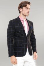 2-Button-Plaid-Wool-Brown-Jacket-Wessi-2
