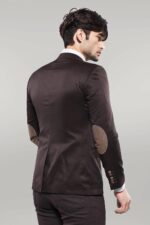 2-Buttons-3-Pockets-Crested-Cotton-Brown-Jacket-3
