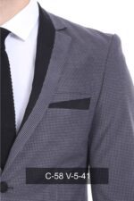 2-Buttons-Pocket-Piping-Velvet-Grey-Jacket-1