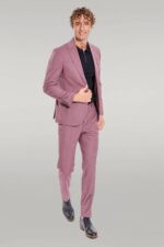 2-Piece-Patterned-Slim-Fit-Purple-Men-Suit-Wessi-1