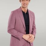 2 Piece Patterned Slim Fit Purple Men Suit - Wessi